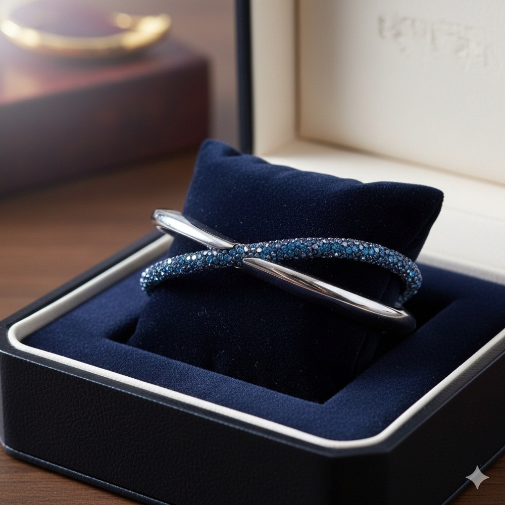 Swarovski crystaldust cross cuff